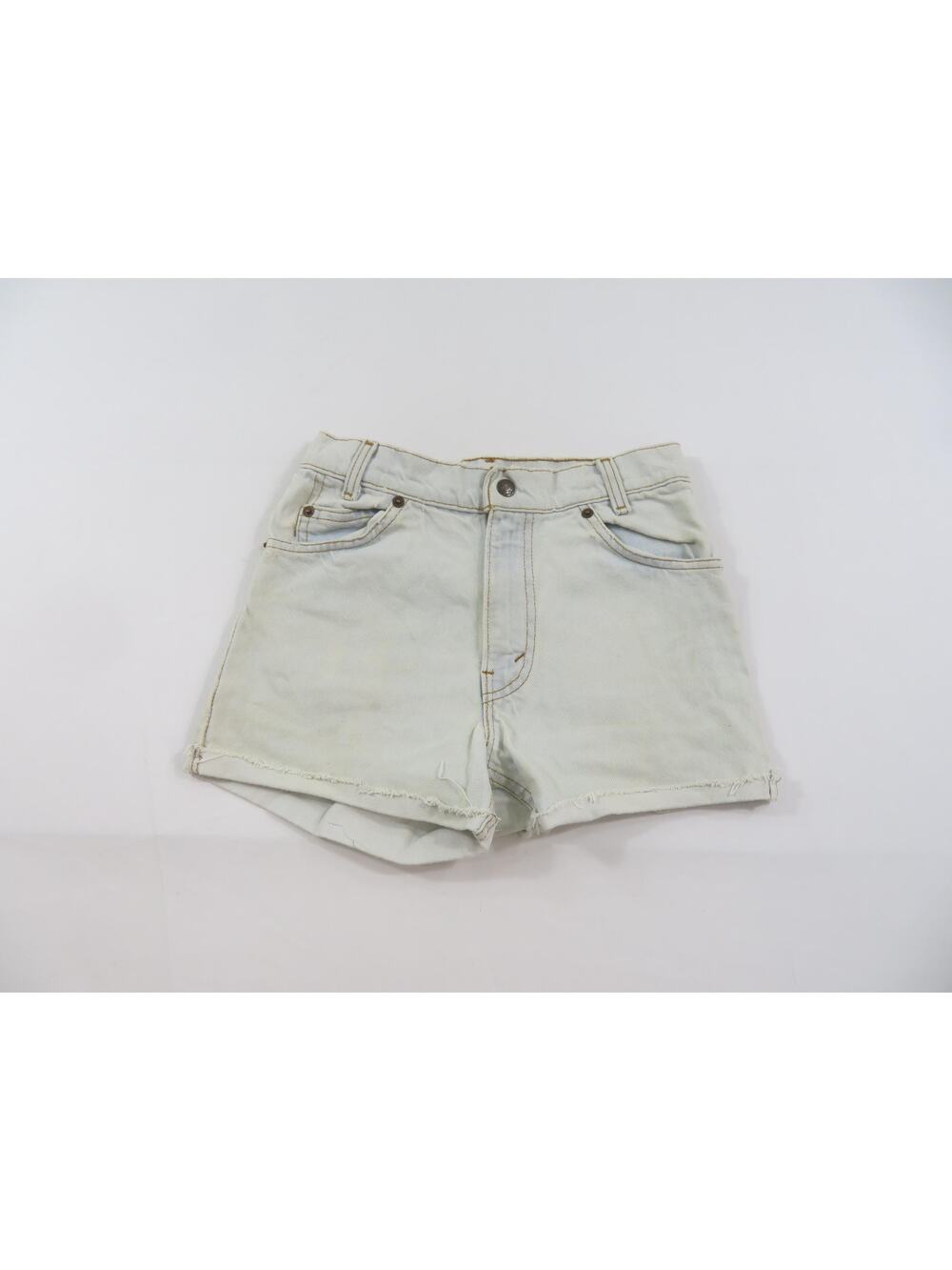 LEVIS 550 Cut Off Jean Shorts Zip Fly Light Blue Sz 14 27 Measured: 26x3 Womens